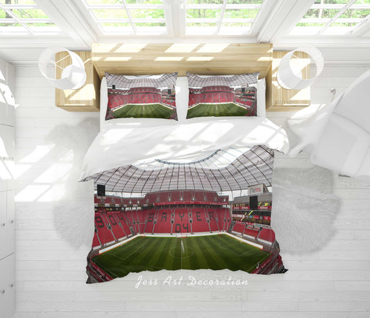 3D Bayer Leverkusen Football Field Spectator Seats Quilt Cover Set Bedding Set Duvet Cover Pillowcase 742