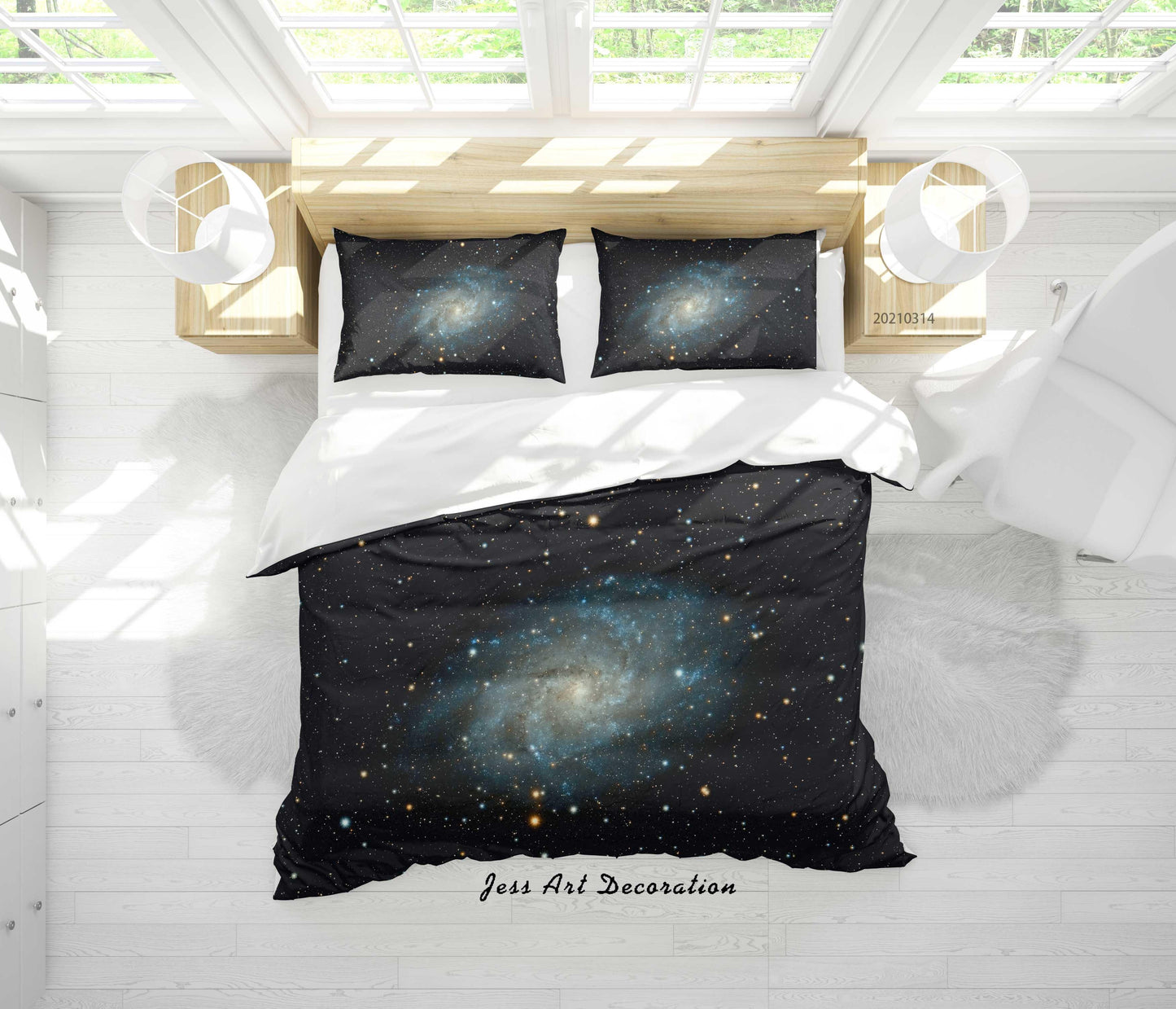 3D Black Space Stars Quilt Cover Set Bedding Set Duvet Cover Pillowcases 142