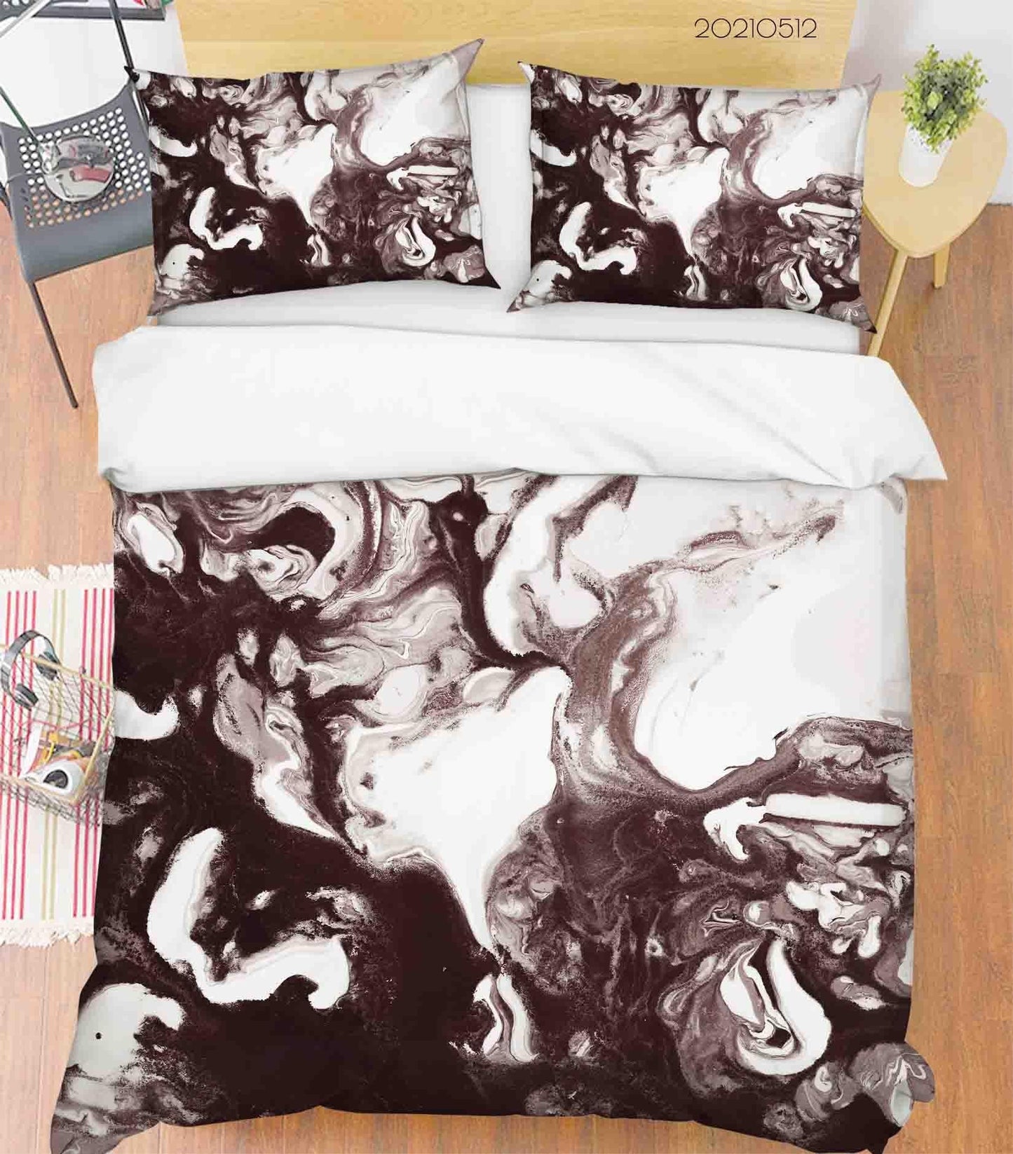 3D Abstract Marble Texture Quilt Cover Set Bedding Set Duvet Cover Pillowcases 231