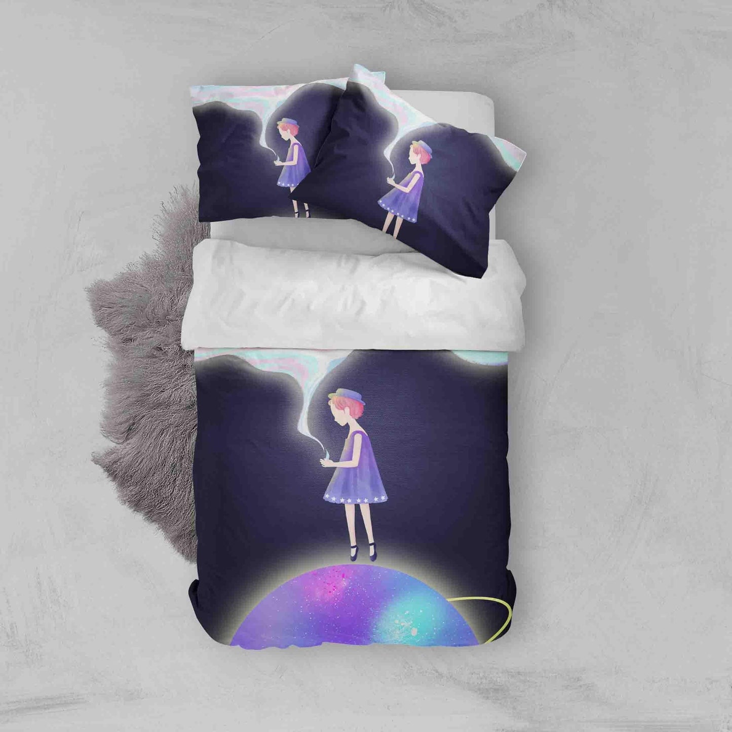 3D Cartoon Girl Quilt Cover Set Bedding Set Pillowcases 28