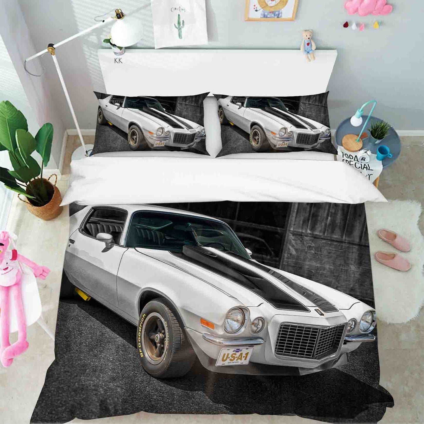 3D Automobile Plank Quilt Cover Set Bedding Set Duvet Cover Pillowcase 425