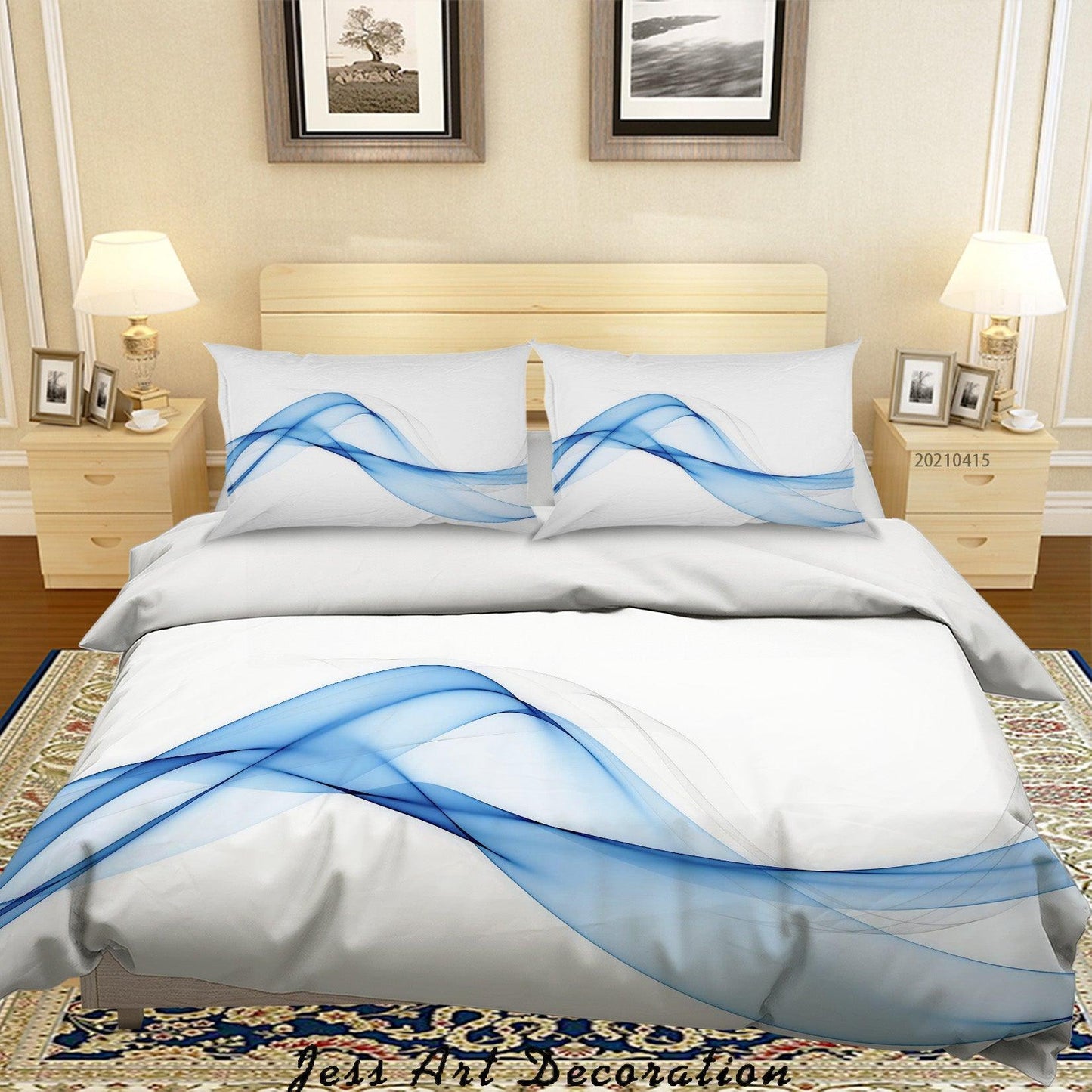 3D Abstract Blue Geometry Quilt Cover Set Bedding Set Duvet Cover Pillowcases 71