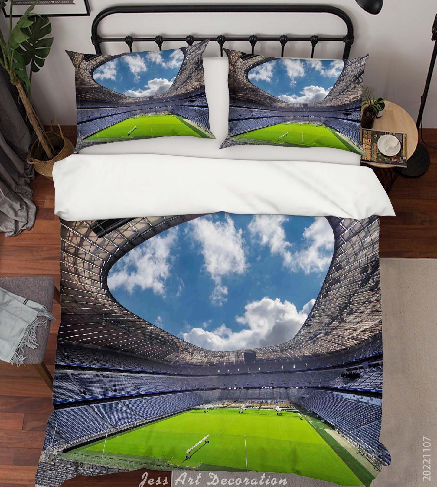 3D Bayern Munich Football Field Cloud Sky Quilt Cover Set Bedding Set Duvet Cover Pillowcase 728