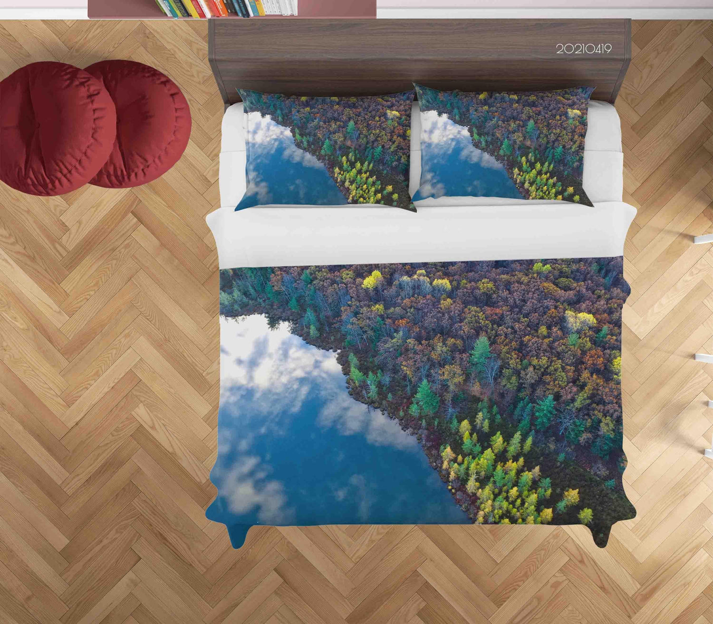 3D Blue Sky Cloud Forest Quilt Cover Set Bedding Set Duvet Cover Pillowcases 106
