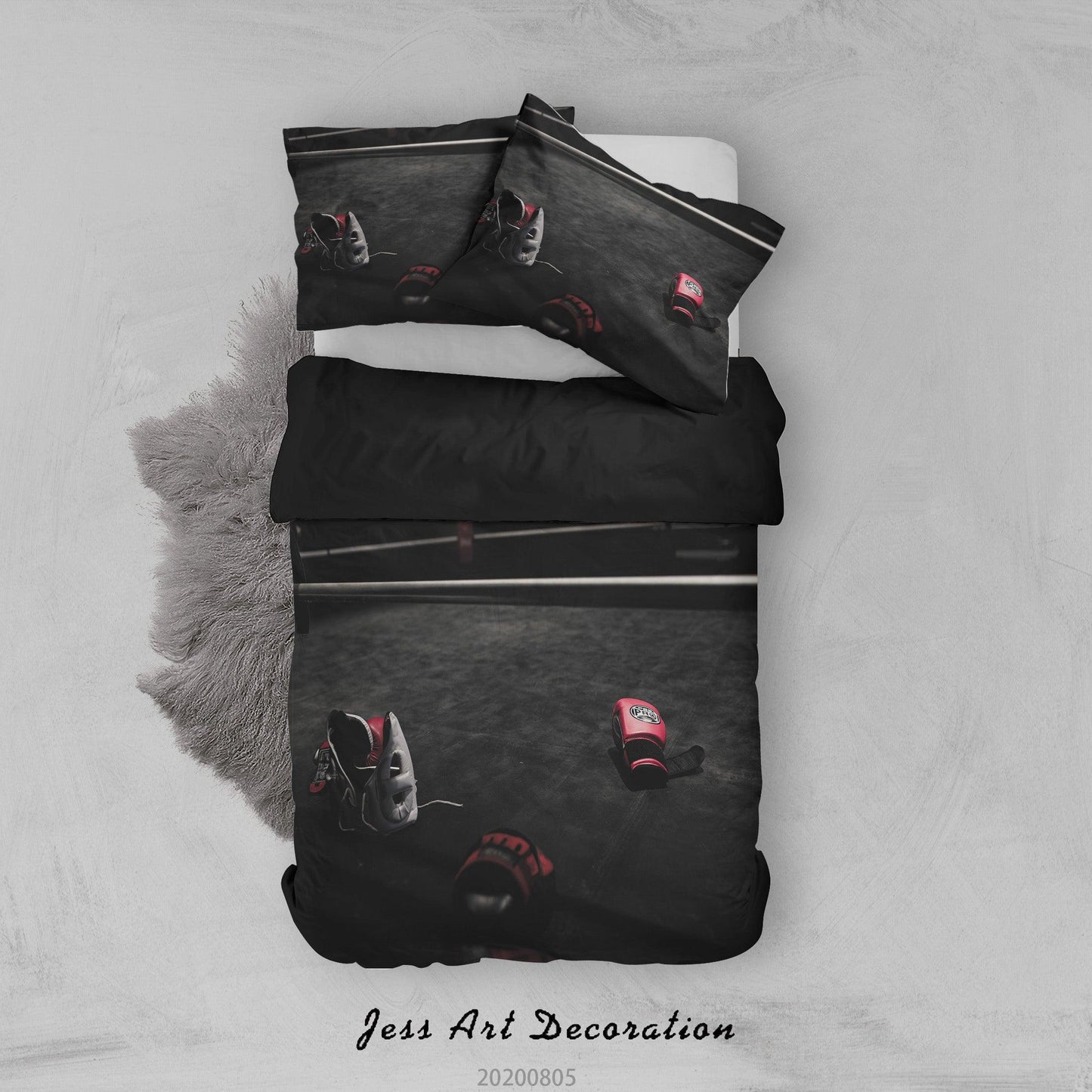 3D  Boxing Gloves Quilt Cover Set Bedding Set Duvet Cover Pillowcases LXL 28