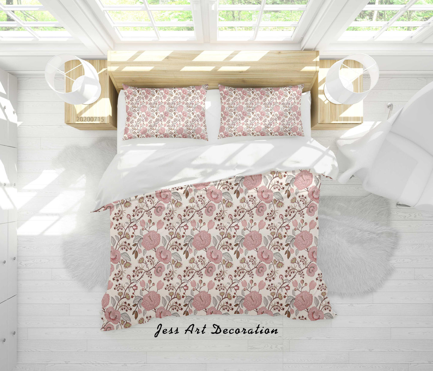 3D Abstract Vintage Floral Pattern Quilt Cover Set Bedding Set Duvet Cover Pillowcases WJ 3905