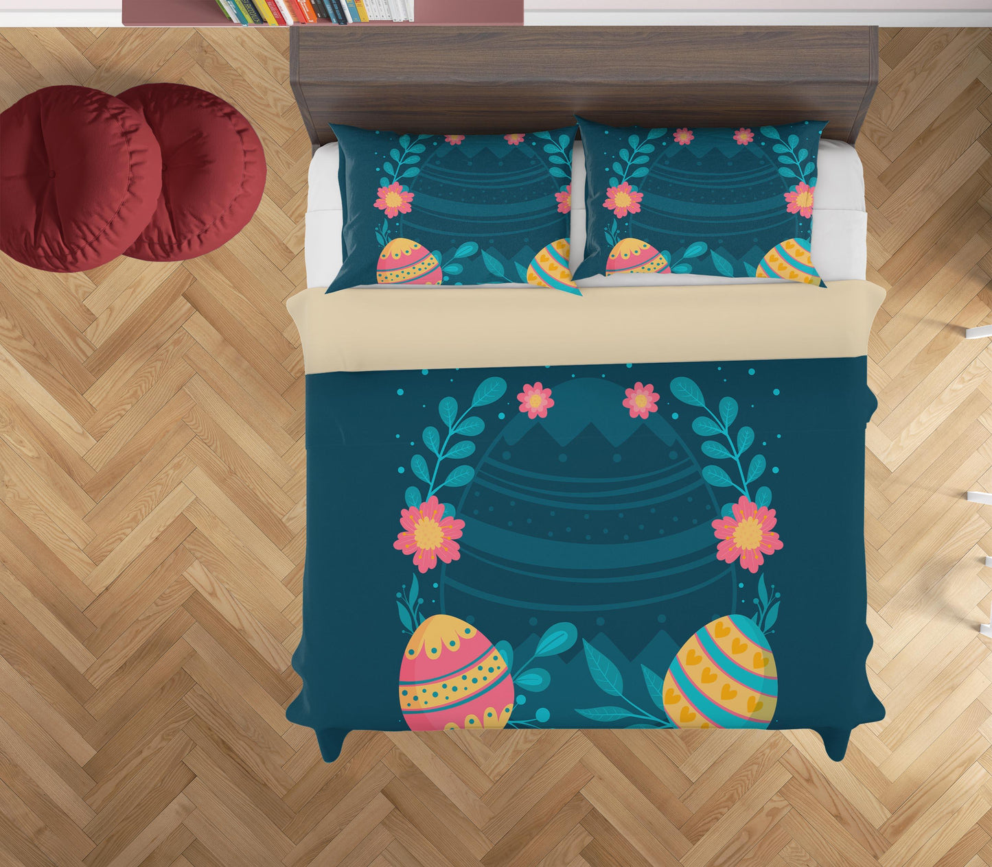3D Blue Eggs Floral Quilt Cover Set Bedding Set Duvet Cover Pillowcases SF22
