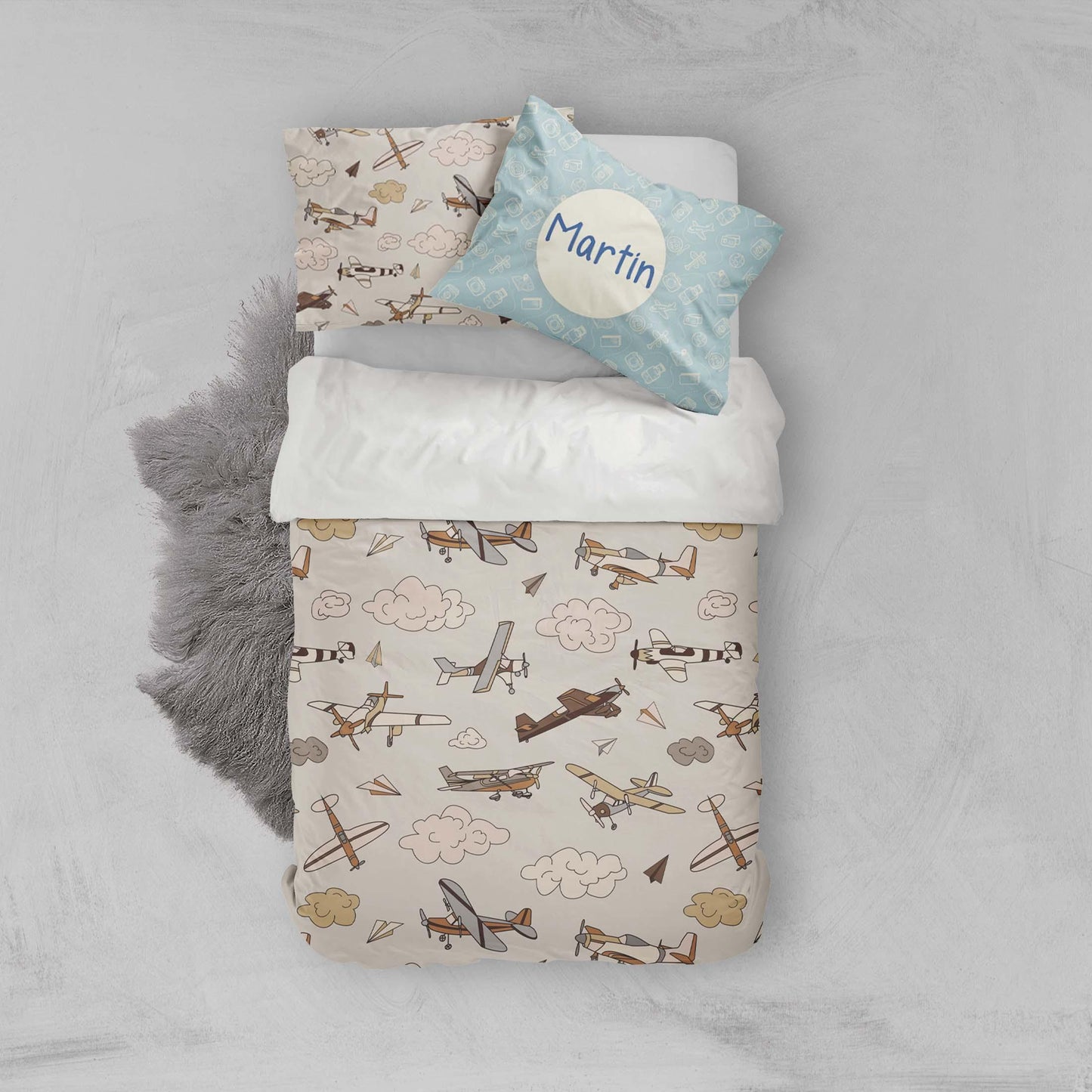 3D Aircraft Clouds Quilt Cover Set Bedding Set Pillowcases 58