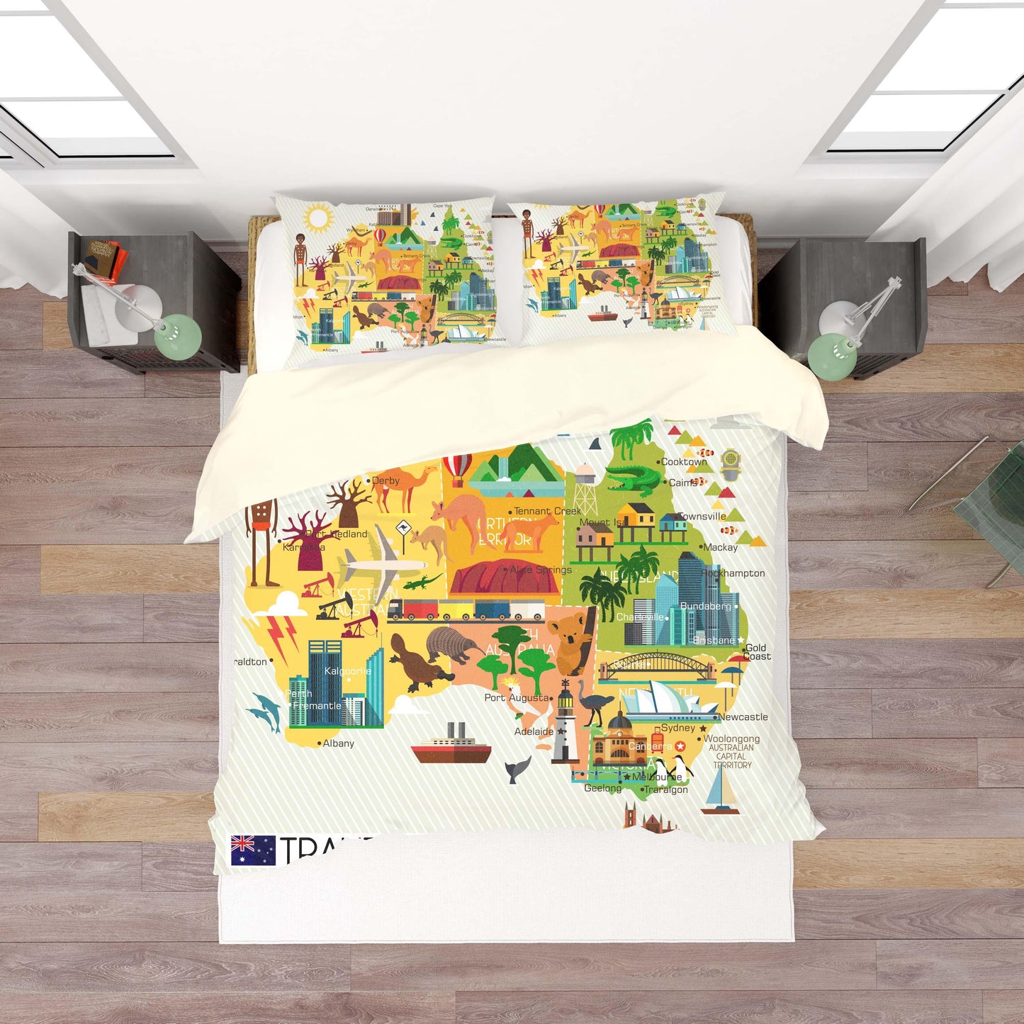 3D Animals City Building Quilt Cover Set Bedding Set Pillowcases 43