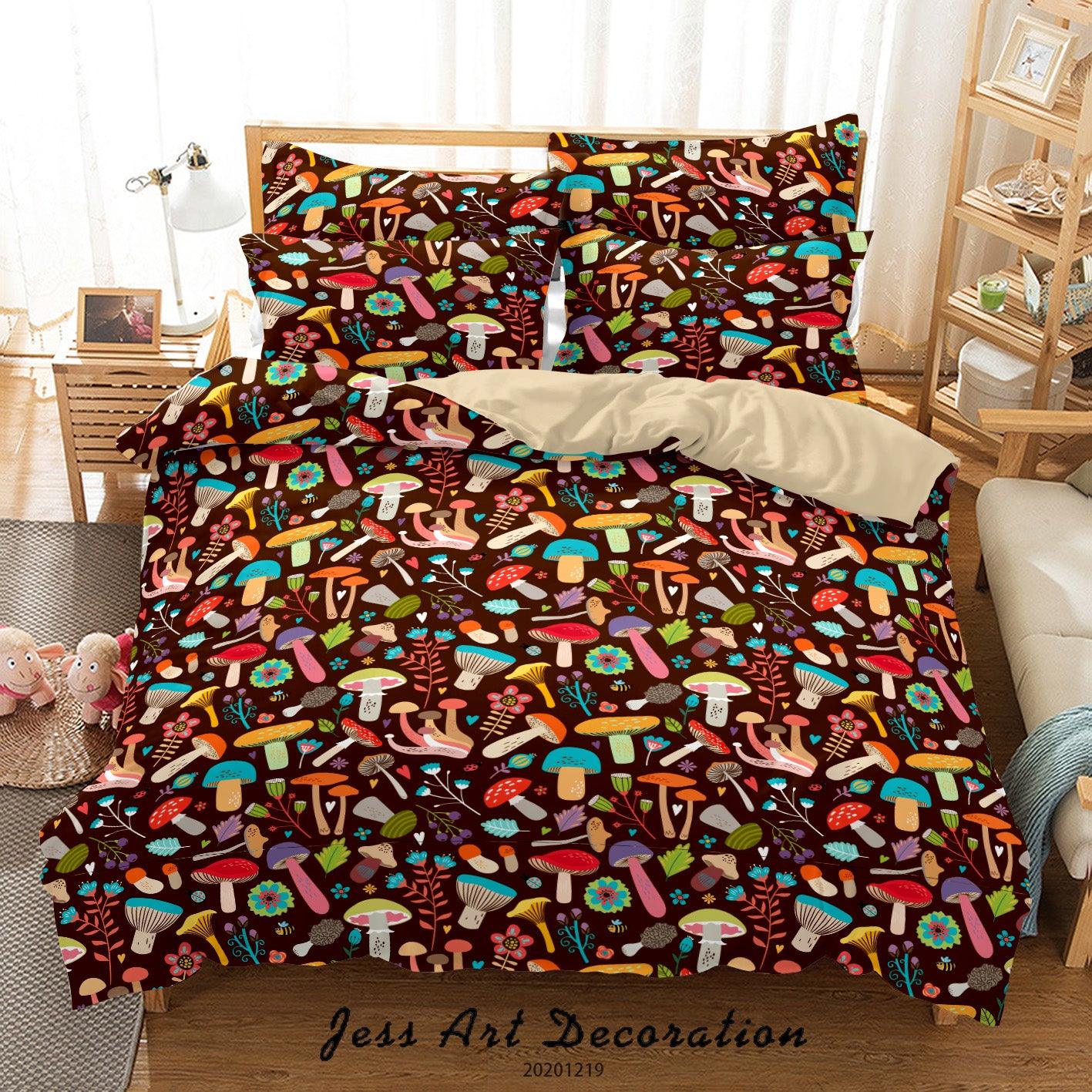 3D Cartoon Mushroom Pattern Quilt Cover Set Bedding Set Duvet Cover Pillowcases 10