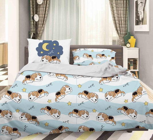 3D Cartoon Dog Dolphin Quilt Cover Set Bedding Set Pillowcases 106