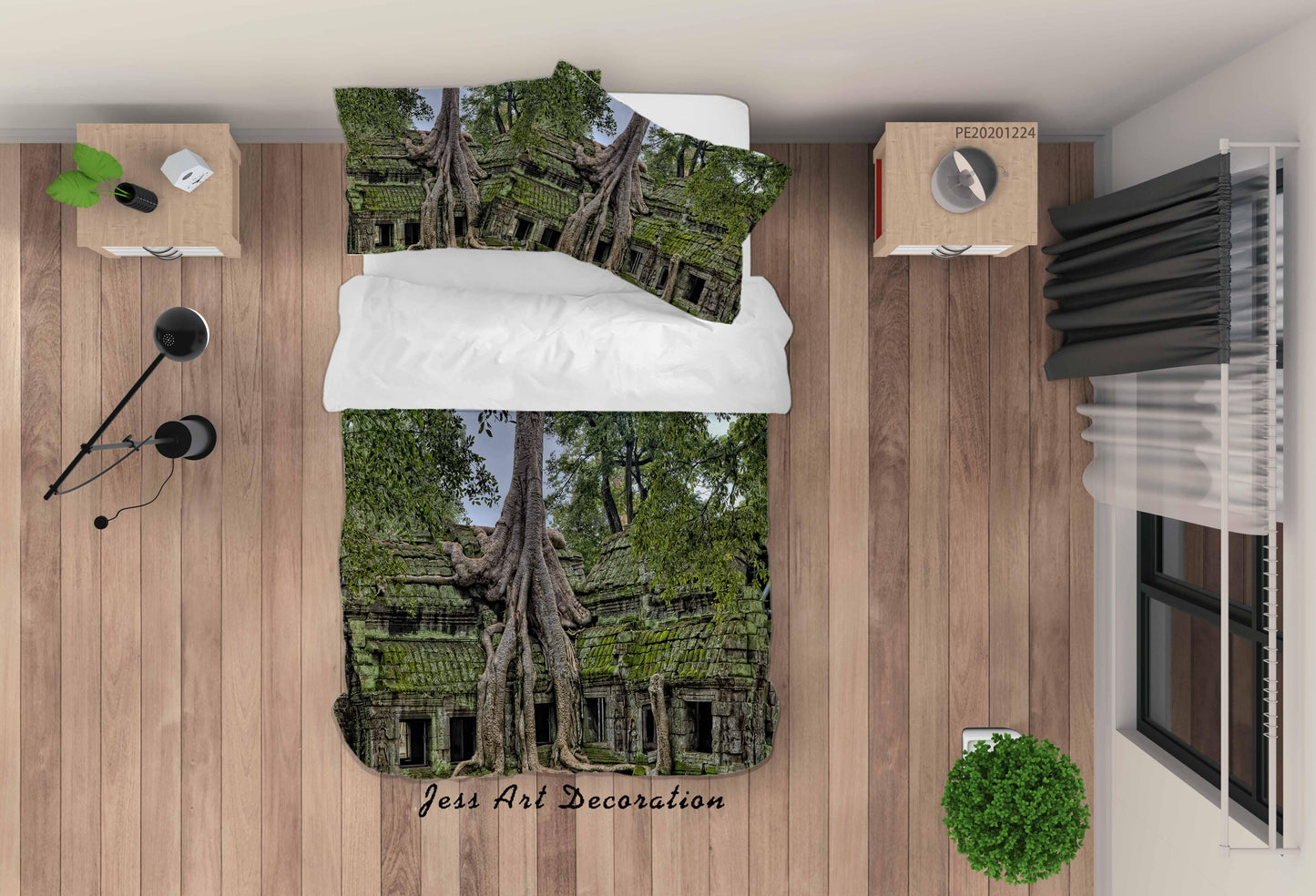 3D Ancient Tree House Quilt Cover Set Bedding Set Duvet Cover Pillowcases 119 LQH