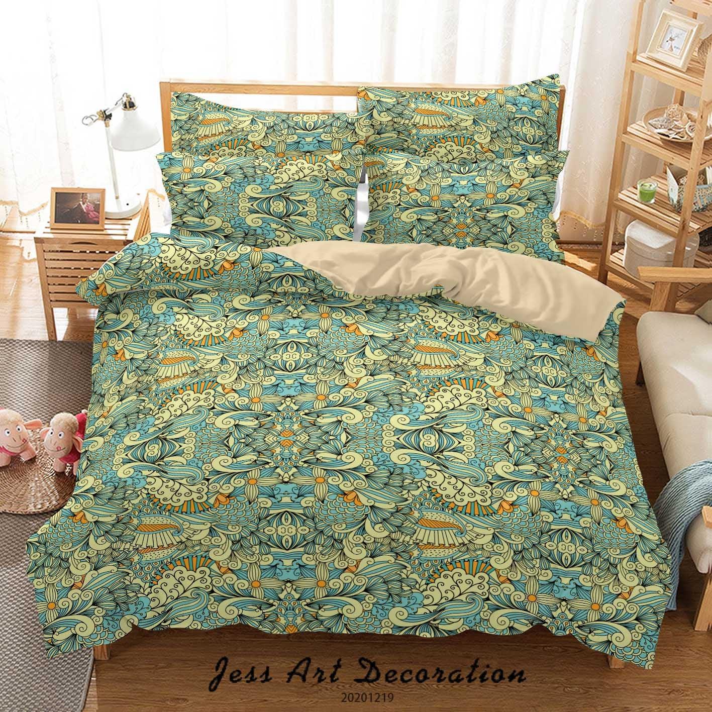 3D Abstract Floral Pattern Quilt Cover Set Bedding Set Duvet Cover Pillowcases 83