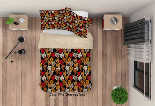 3D Cartoon Cat Quilt Cover Set Bedding Set Duvet Cover Pillowcases LXL 181