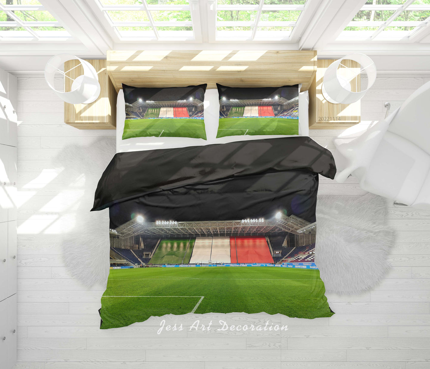 3D Atalanta Bergamasca Calcio Lamplight Quilt Cover Set Bedding Set Duvet Cover Pillowcase 872