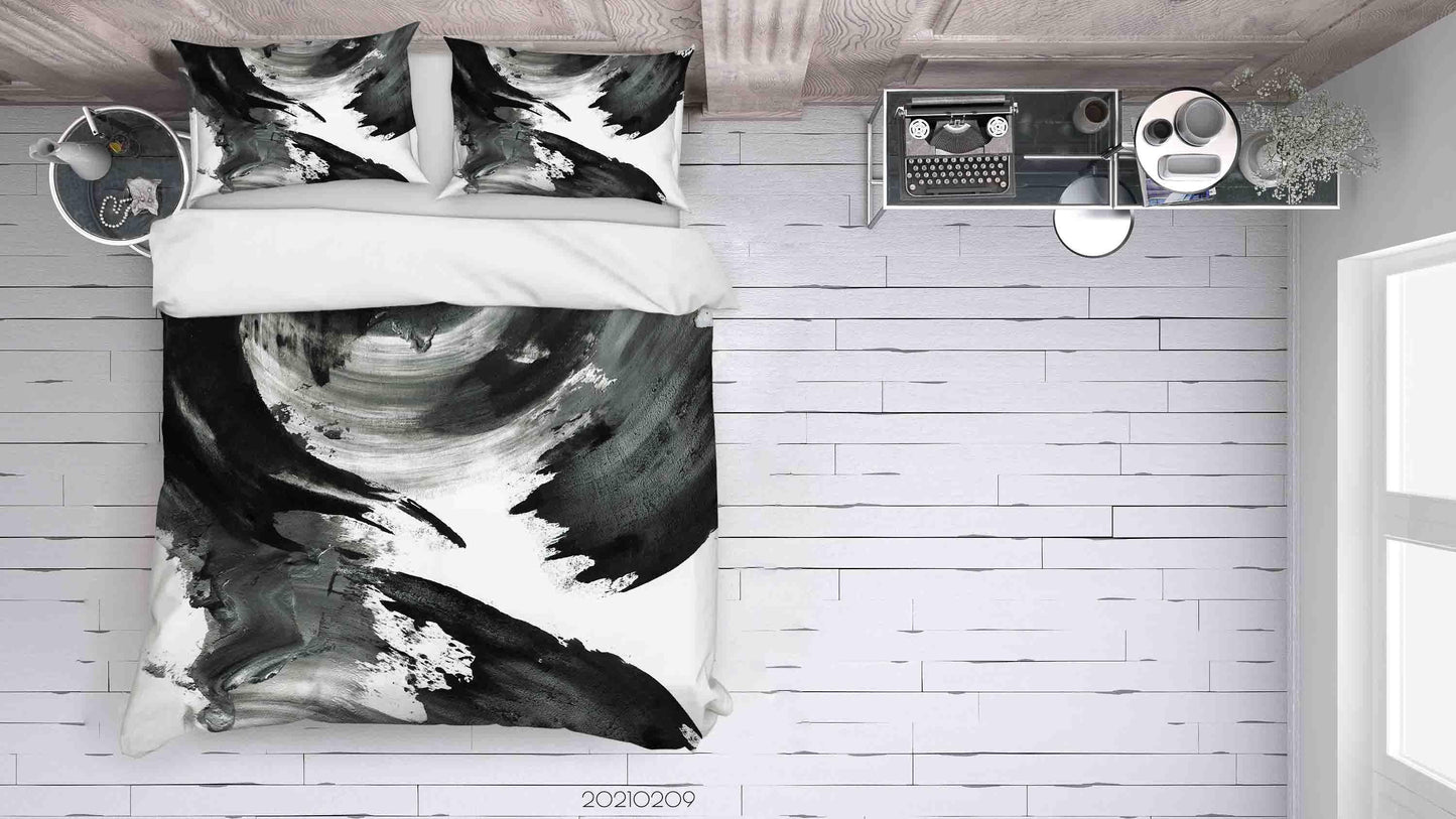 3D Abstract Ink Painting Quilt Cover Set Bedding Set Duvet Cover Pillowcases 302