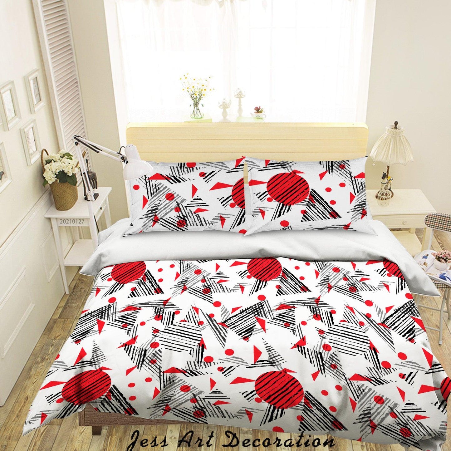 3D Abstract Geometric Pattern Quilt Cover Set Bedding Set Duvet Cover Pillowcases 92