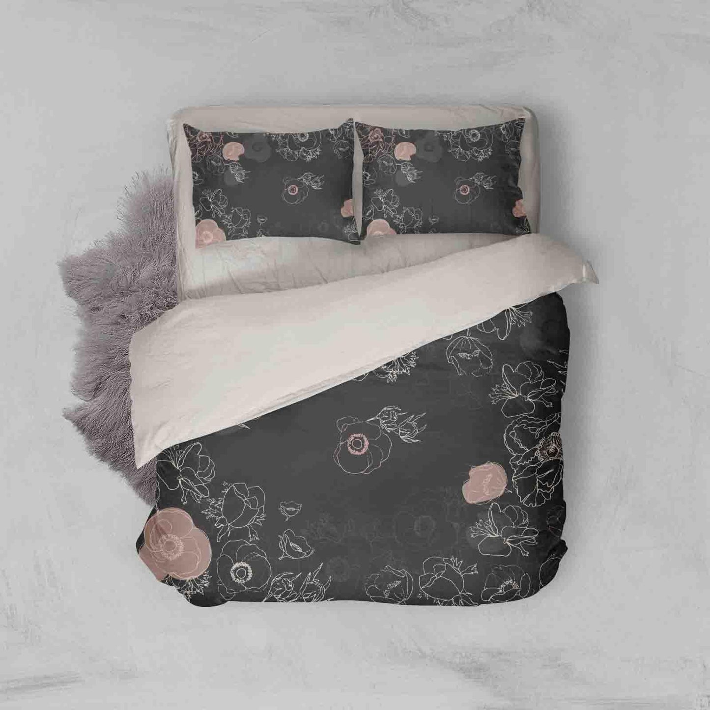 3D Abstract Pattern Black Quilt Cover Set Bedding Set Duvet Cover Pillowcases LXL