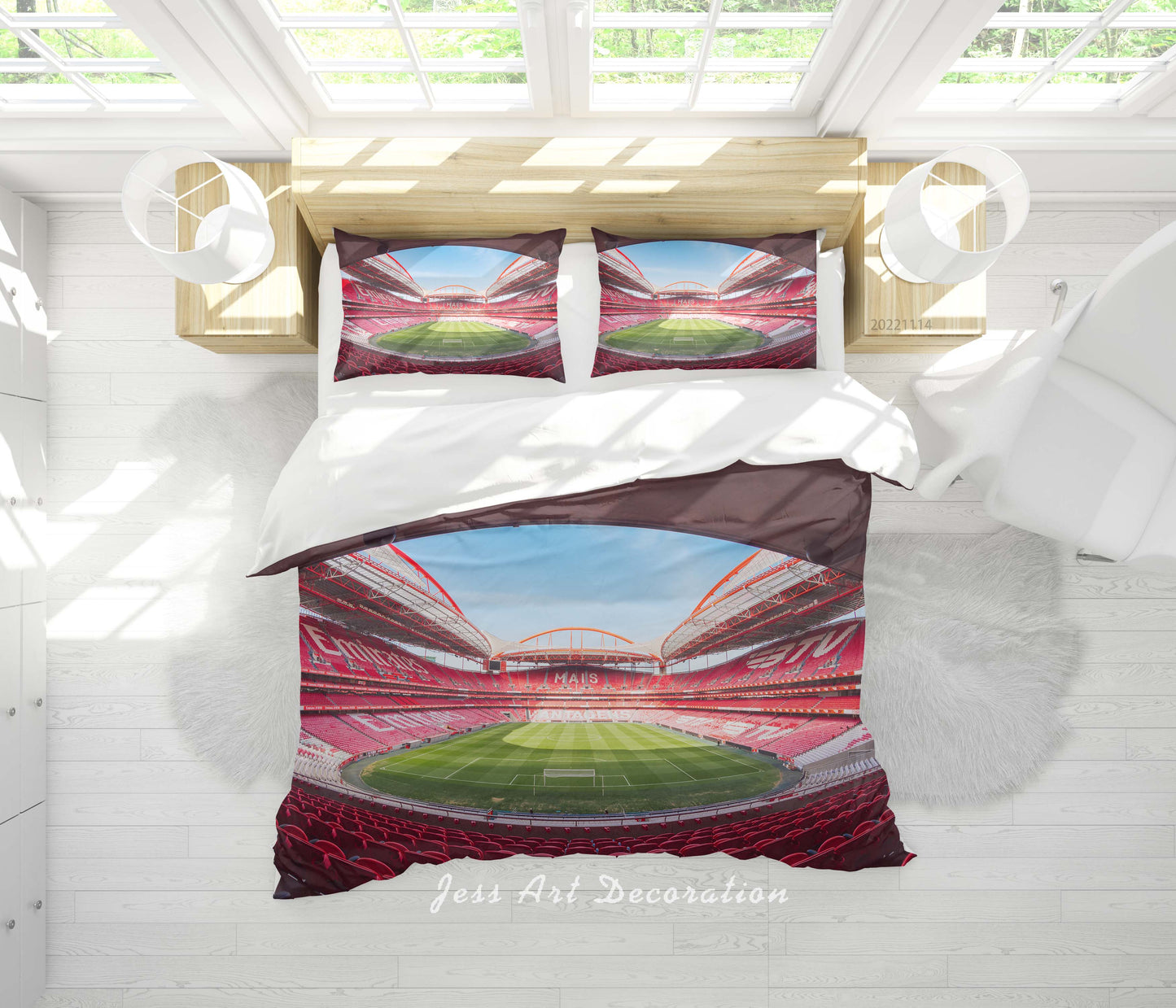 3D Arsenal FC Bluesky Quilt Cover Set Bedding Set Duvet Cover Pillowcase 891