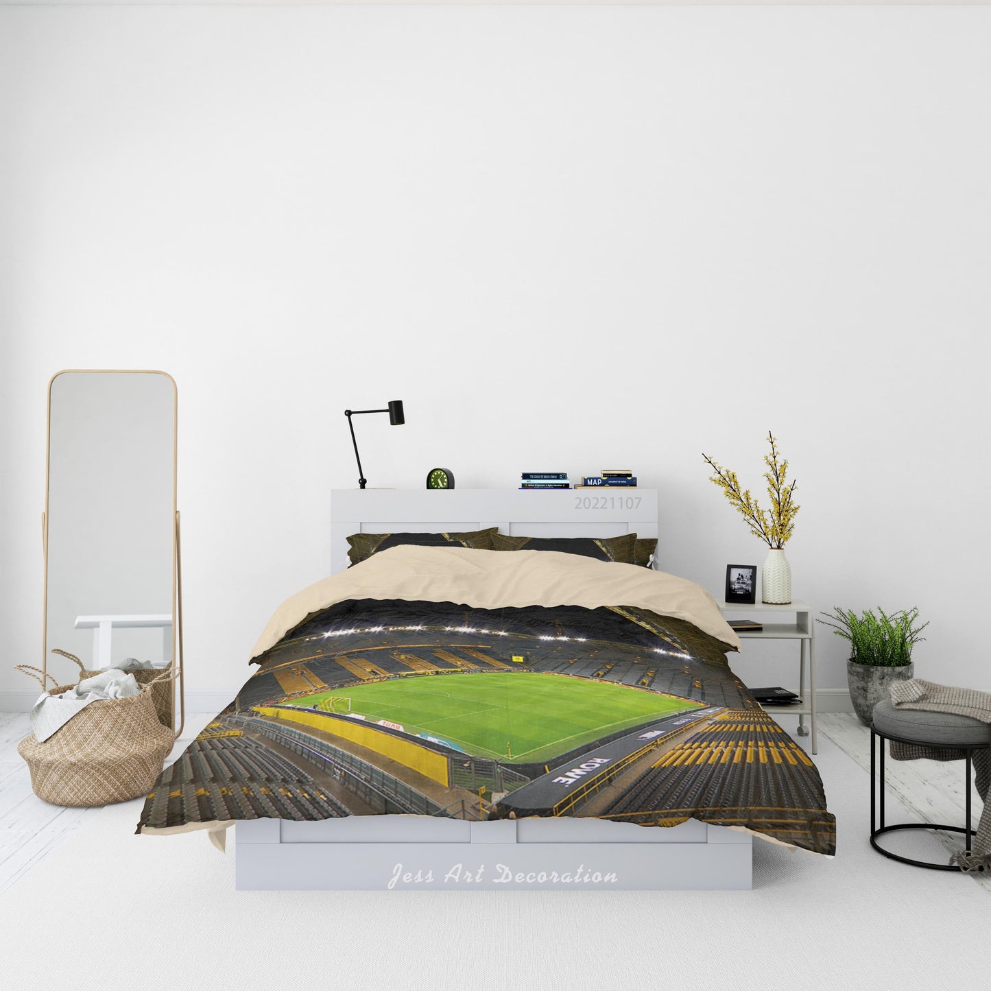 3D Borussia Dortmund Spectator Seats Lamplight Quilt Cover Set Bedding Set Duvet Cover Pillowcase 734
