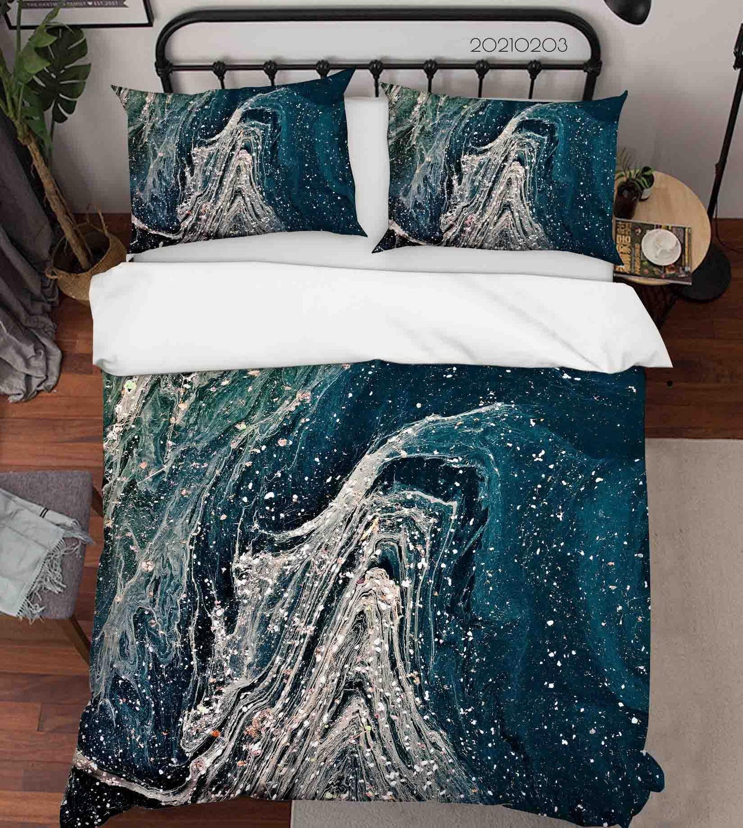 3D Abstract Marble Texture Quilt Cover Set Bedding Set Duvet Cover Pillowcases 12