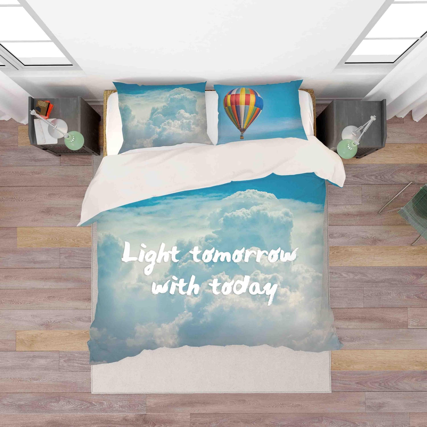 3D Blue Sky Balloon Quilt Cover Set Bedding Set Pillowcases 102