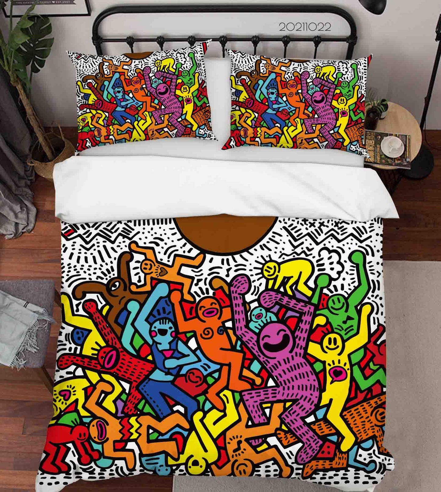 3D Cartoon Funny Design Doodle Quilt Cover Set Bedding Set Duvet Cover Pillowcases 33