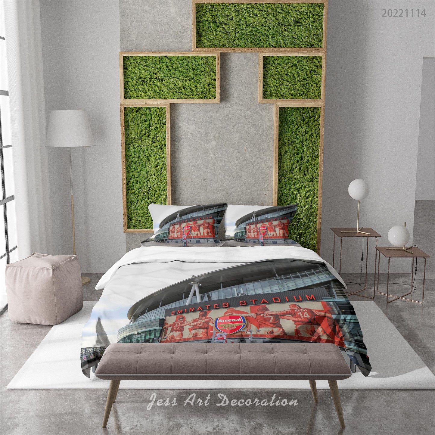 3D Arsenal FC Propaganda Poster Quilt Cover Set Bedding Set Duvet Cover Pillowcase 889