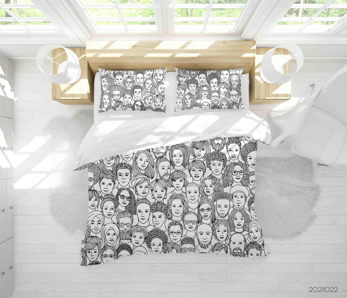 3D Abstract Human Face Art Graffiti Quilt Cover Set Bedding Set Duvet Cover Pillowcases 25
