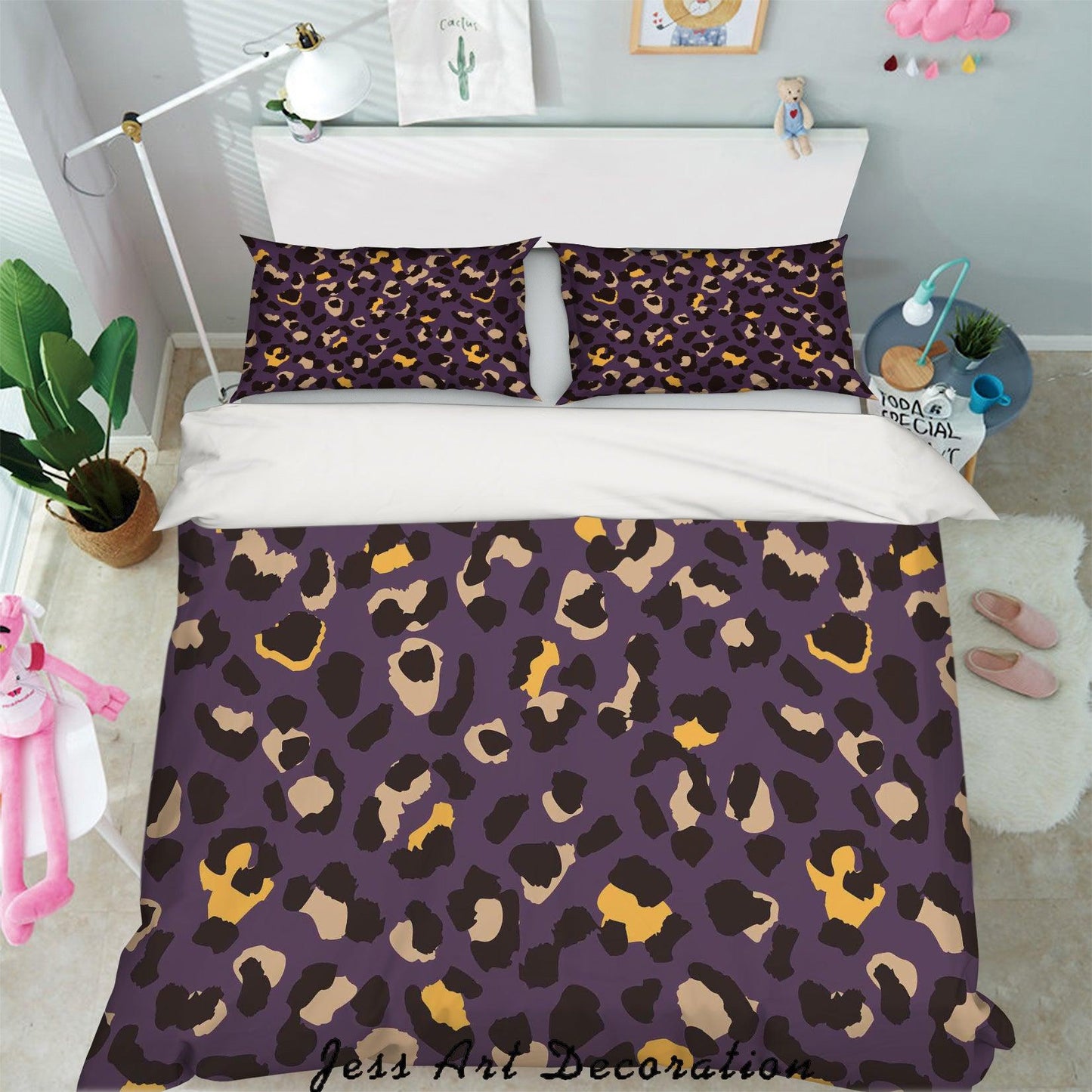 3D Black Yellow Spot Quilt Cover Set Bedding Set Pillowcases 81