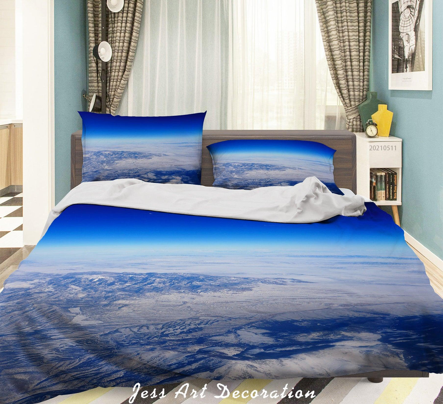 3D Blue Sky Cloud Scenery Quilt Cover Set Bedding Set Duvet Cover Pillowcases 8
