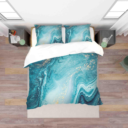 3D Blue Marble Texture Quilt Cover Set Bedding Set Duvet Cover Pillowcases JN 1192