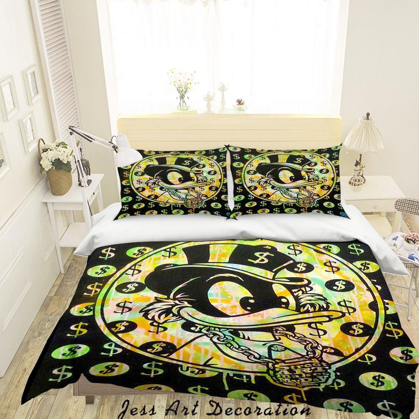 3D Cartoon Colorful Duck Animal Quilt Cover Set Bedding Set Duvet Cover Pillowcases LXL