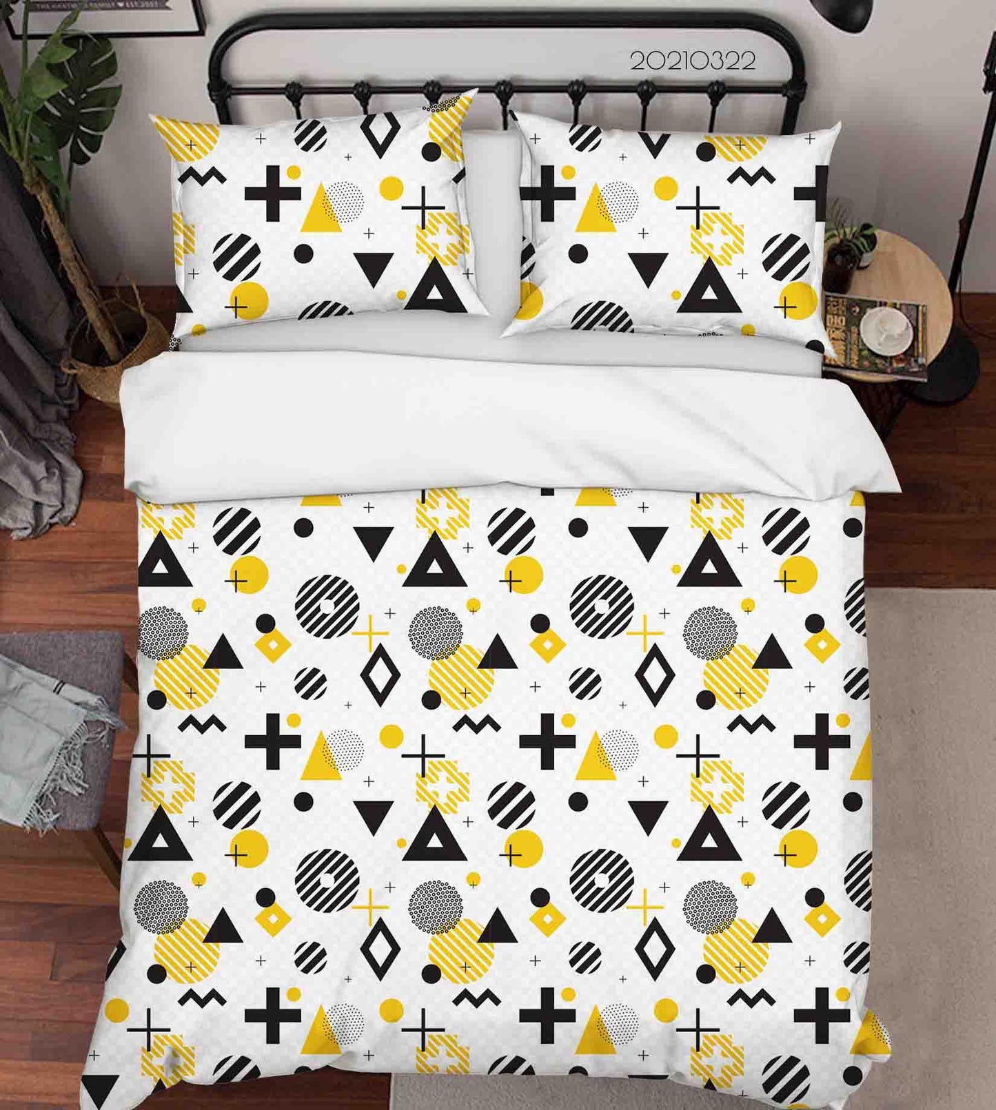 3D Abstract Geometric Pattern Quilt Cover Set Bedding Set Duvet Cover Pillowcases 117