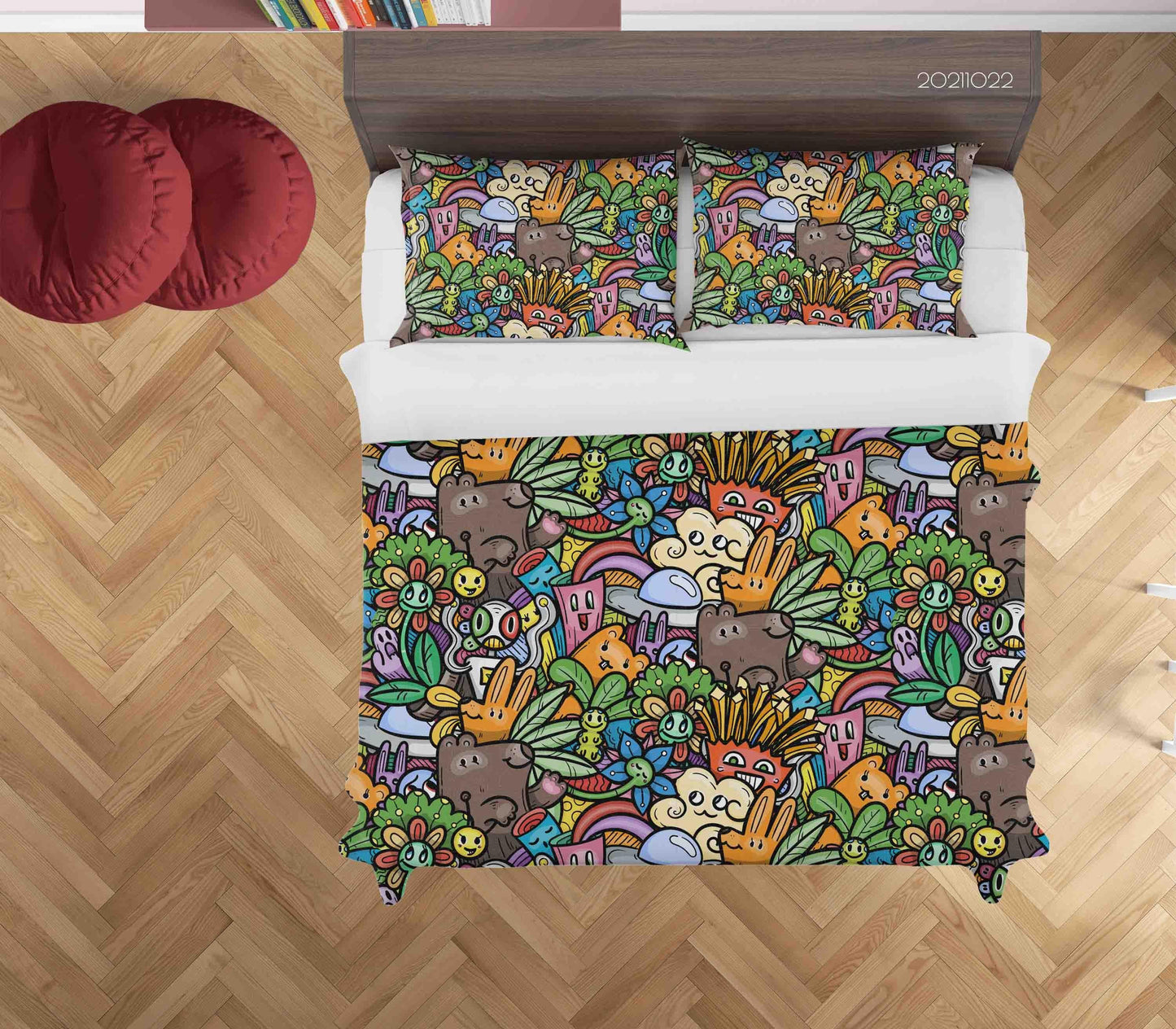3D Abstract Monster Artistic Graffiti Quilt Cover Set Bedding Set Duvet Cover Pillowcases 73