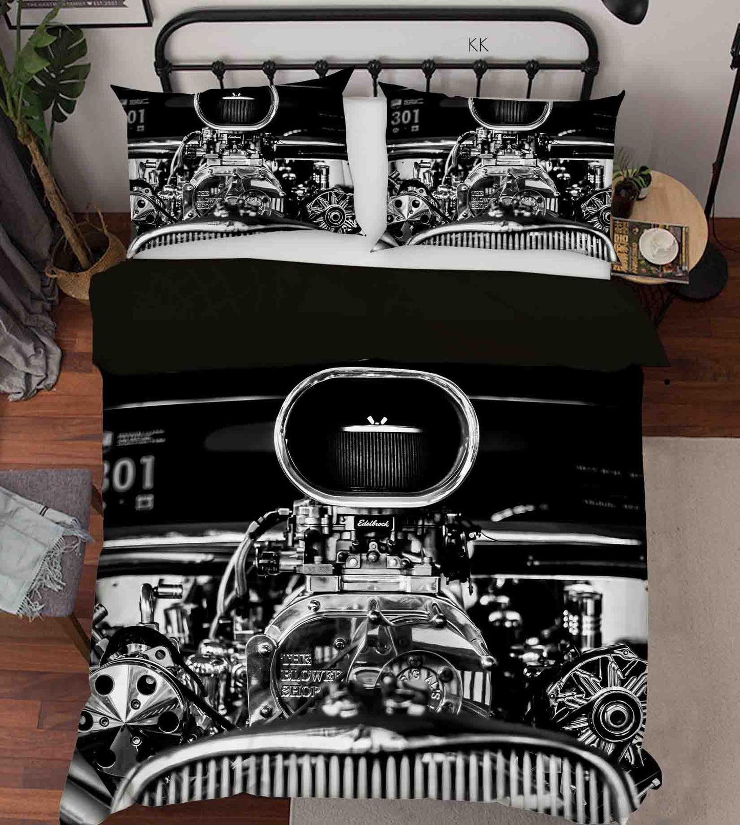 3D Automobile Black Sign Quilt Cover Set Bedding Set Duvet Cover Pillowcase 408
