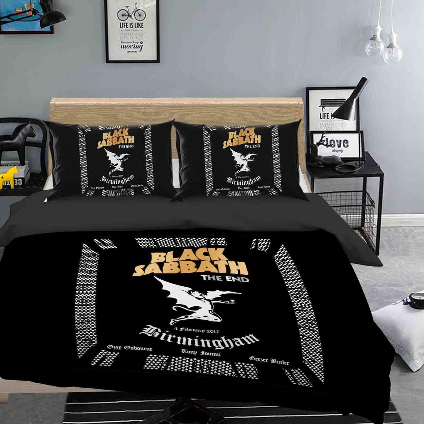 3D Black Sabbath Quilt Cover Set Bedding Set Duvet Cover Pillowcases SF38