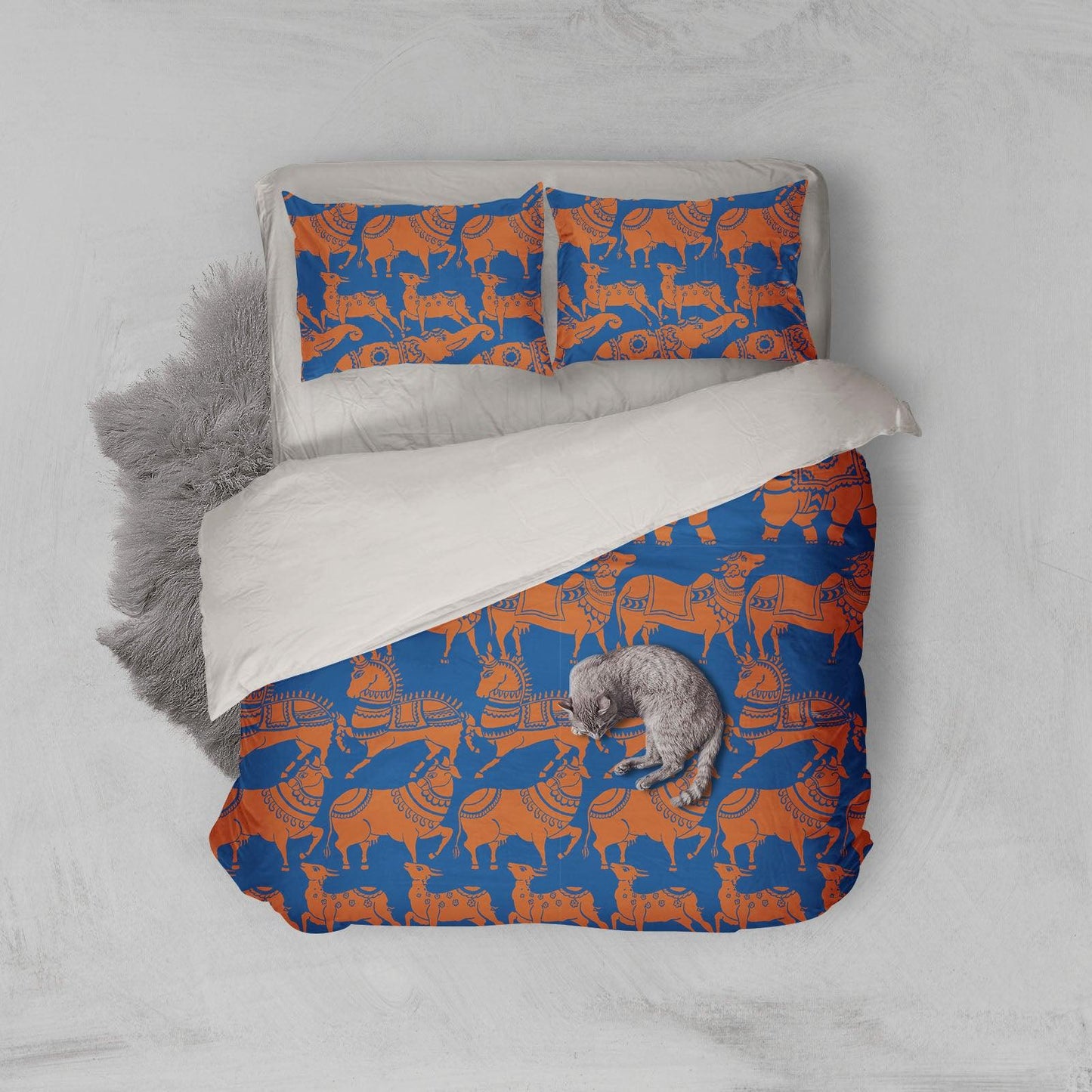 3D Blue Red Elephant Quilt Cover Set Bedding Set Pillowcases 115