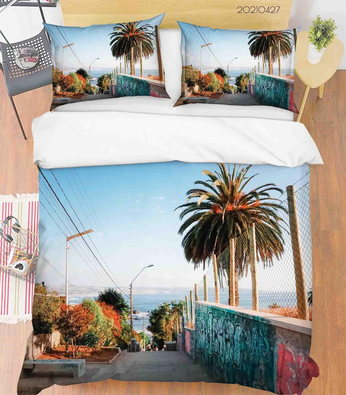 3D Abstract Street Graffiti Quilt Cover Set Bedding Set Duvet Cover Pillowcases 85