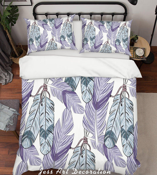 3D Birds Feathers Quilt Cover Set Bedding Set Pillowcases 68