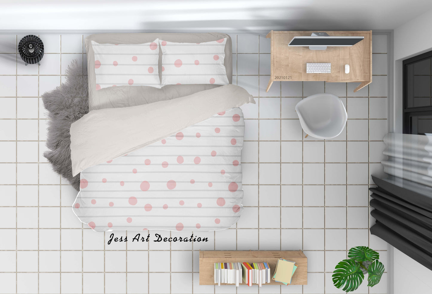 3D Abstract Geometric Pink Circle Quilt Cover Set Bedding Set Duvet Cover Pillowcases 117