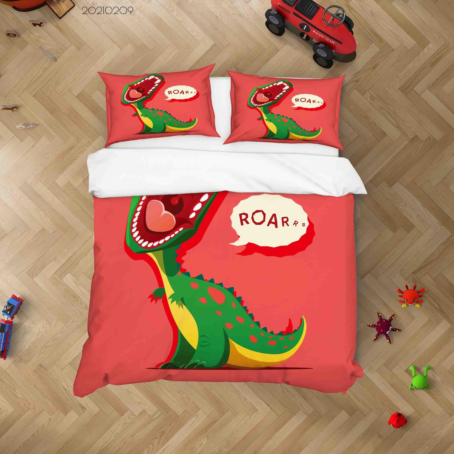 3D Cartoon Animal Dinosaur Quilt Cover Set Bedding Set Duvet Cover Pillowcases 229