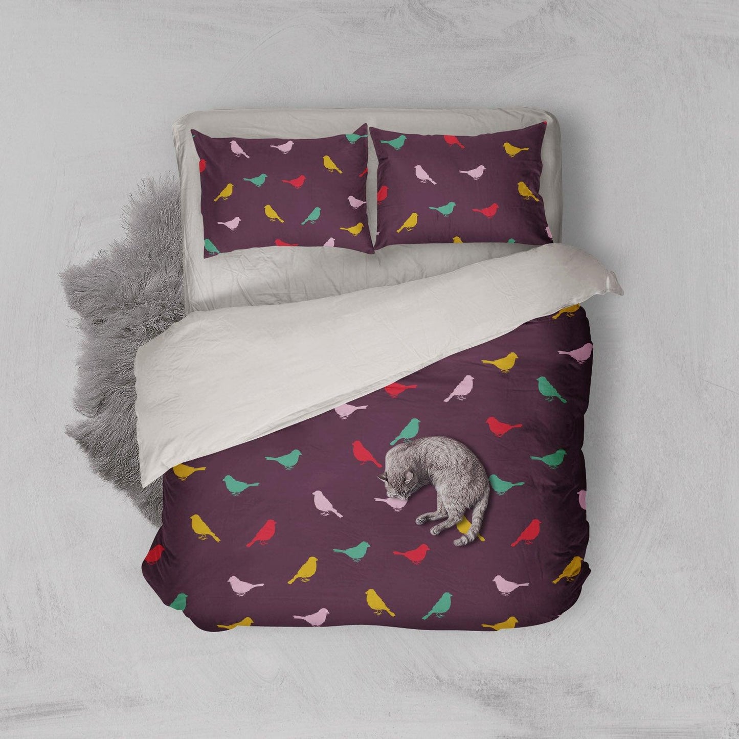 3D Bird Color Pattern Quilt Cover Set Bedding Set Pillowcases  19