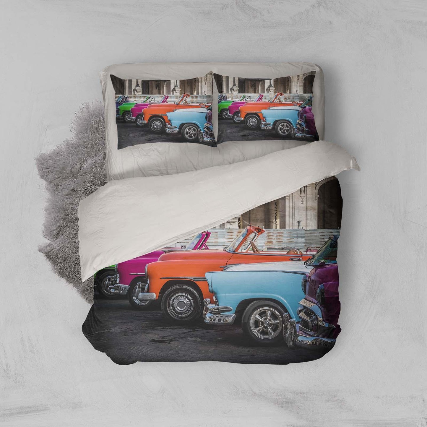 3D Car Quilt Cover Set Bedding Set Pillowcases 39