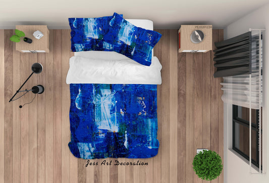 3D Blue Graffiti Pattern Quilt Cover Set Bedding Set Duvet Cover Pillowcases 178 LQH