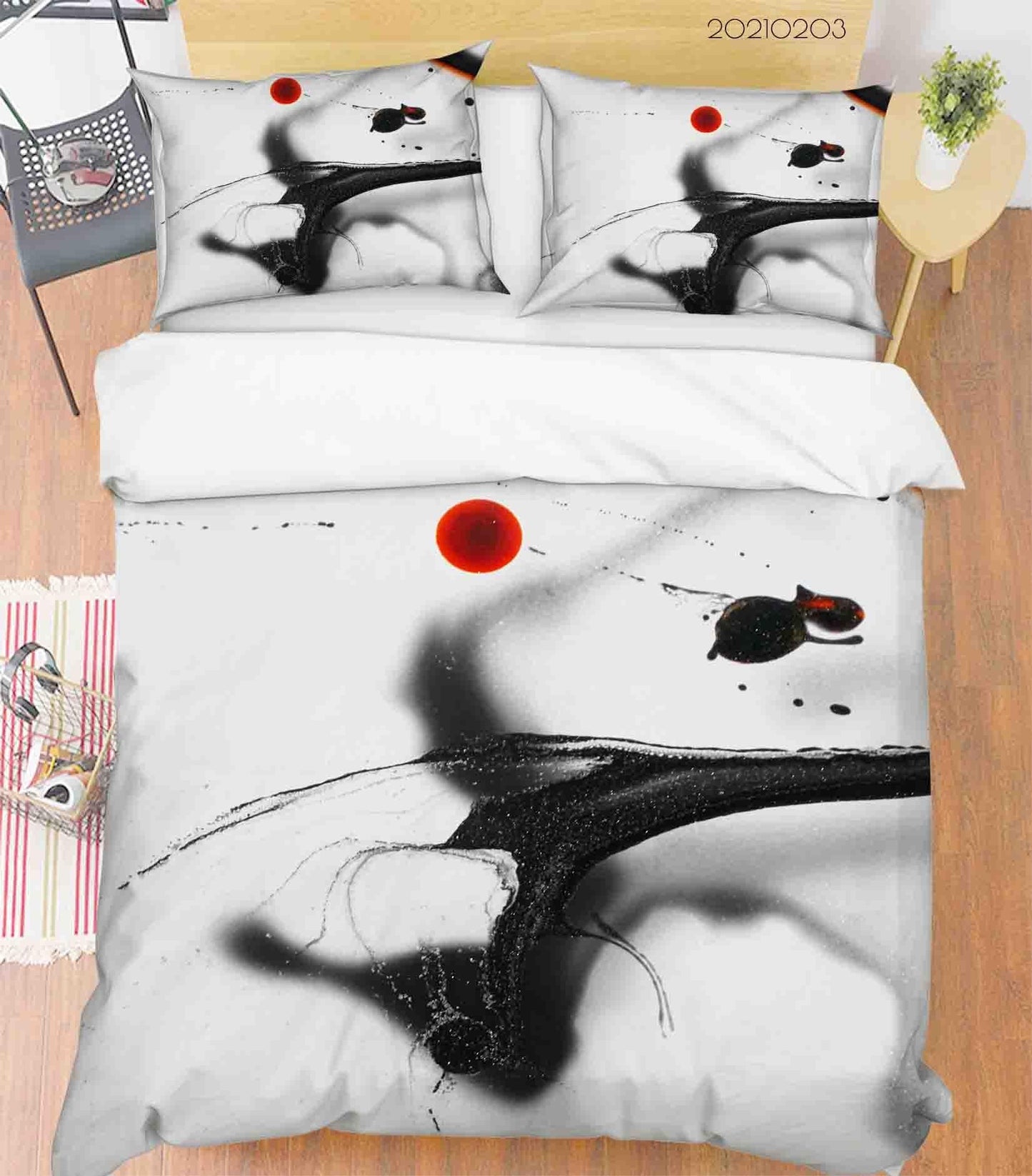 3D Abstract Black Marble Texture Quilt Cover Set Bedding Set Duvet Cover Pillowcases 6