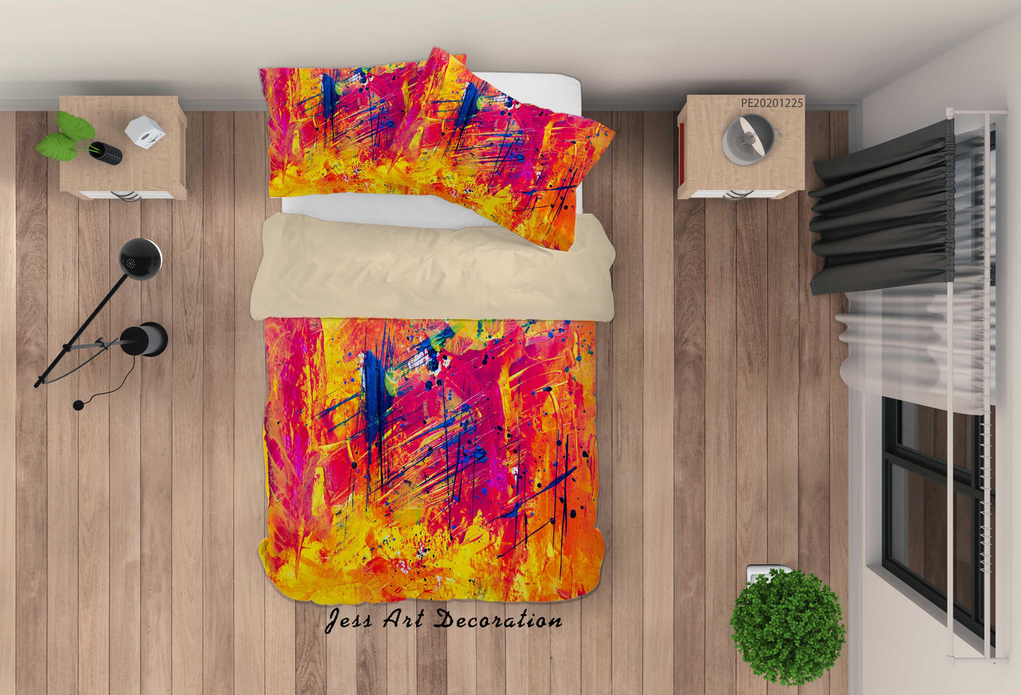 3D Abstract Red Graffiti Quilt Cover Set Bedding Set Duvet Cover Pillowcases 49