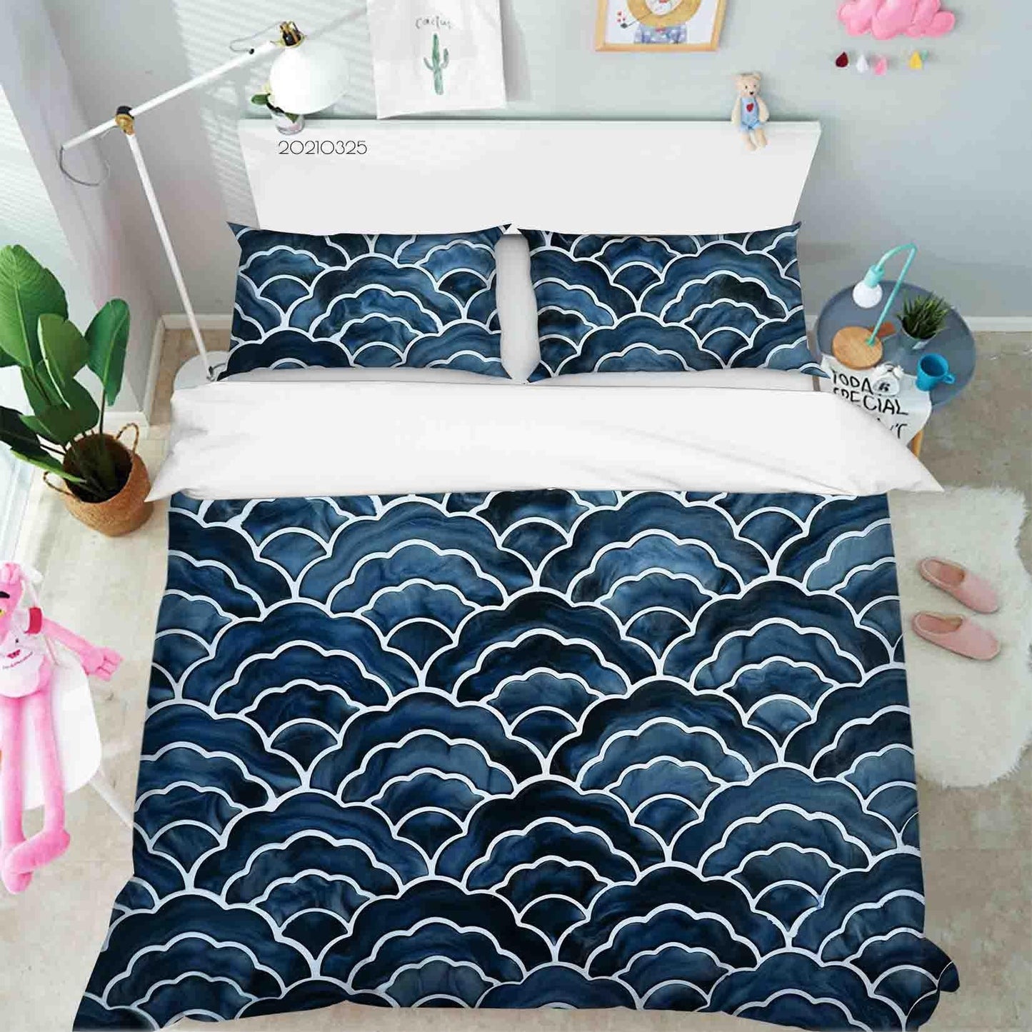 3D Abstract Japanese Pattern Quilt Cover Set Bedding Set Duvet Cover Pillowcases 210