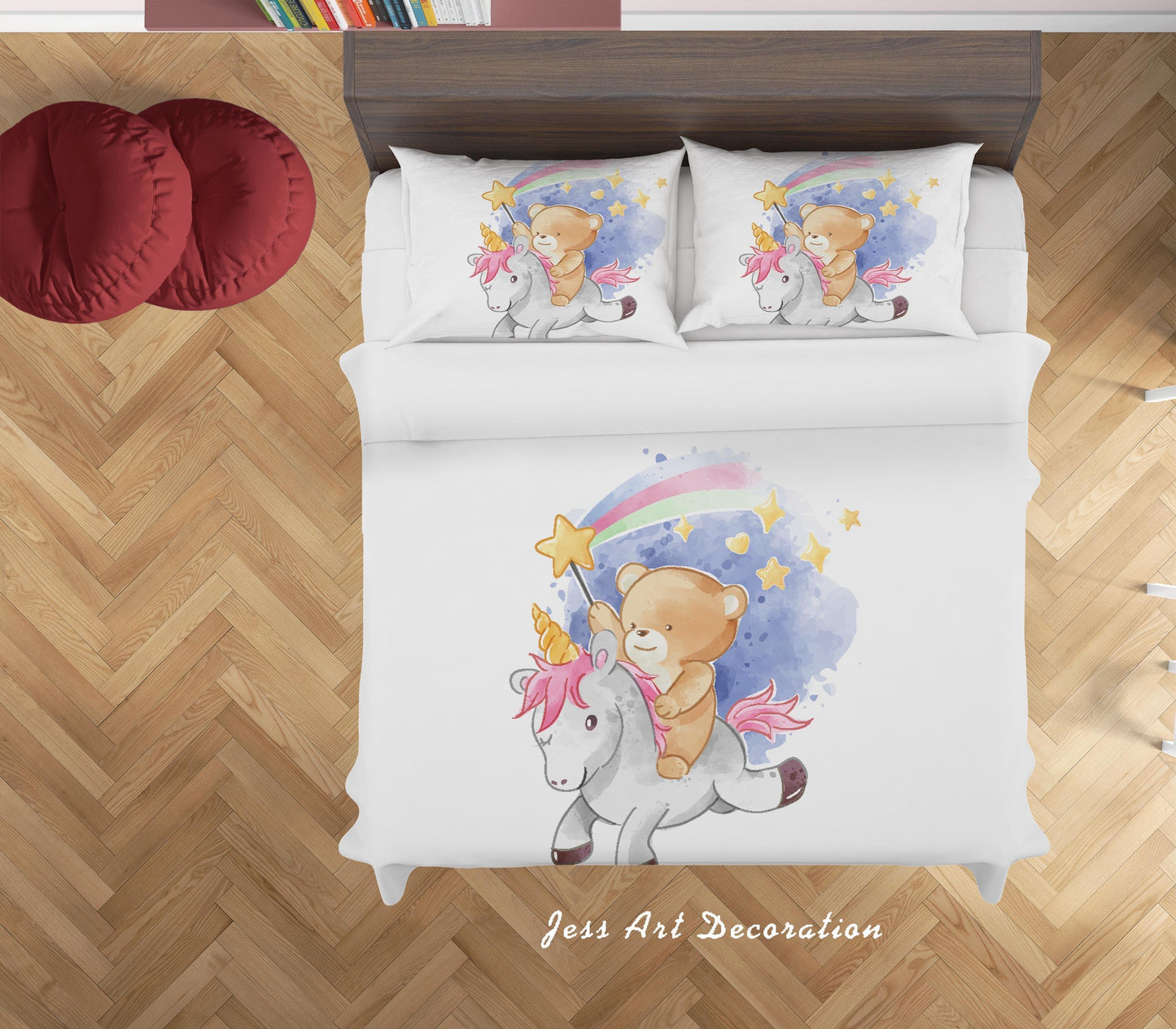 3D Bear Unicorn Quilt Cover Set Bedding Set Duvet Cover Pillowcases SF149