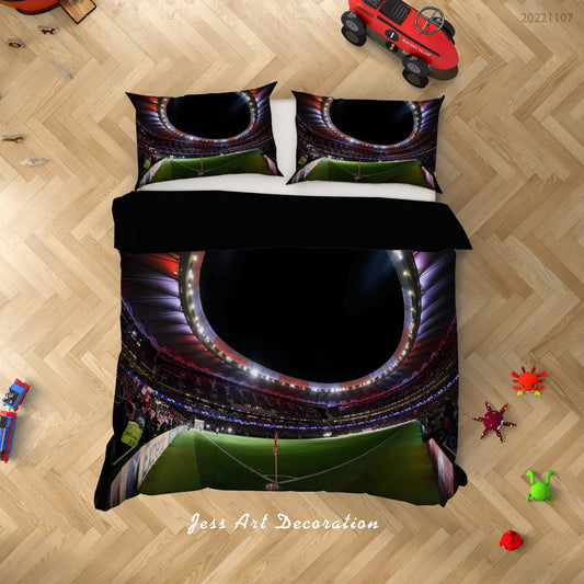 3D Atletico Madrid Spectator Seats Lamplight Quilt Cover Set Bedding Set Duvet Cover Pillowcase 841